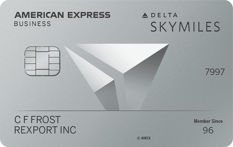 Delta SkyMiles Platinum Business American Express Card 卡面