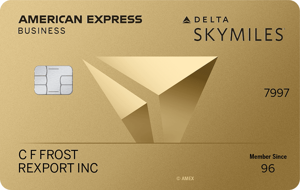 Delta SkyMiles Gold Business American Express Card 卡面